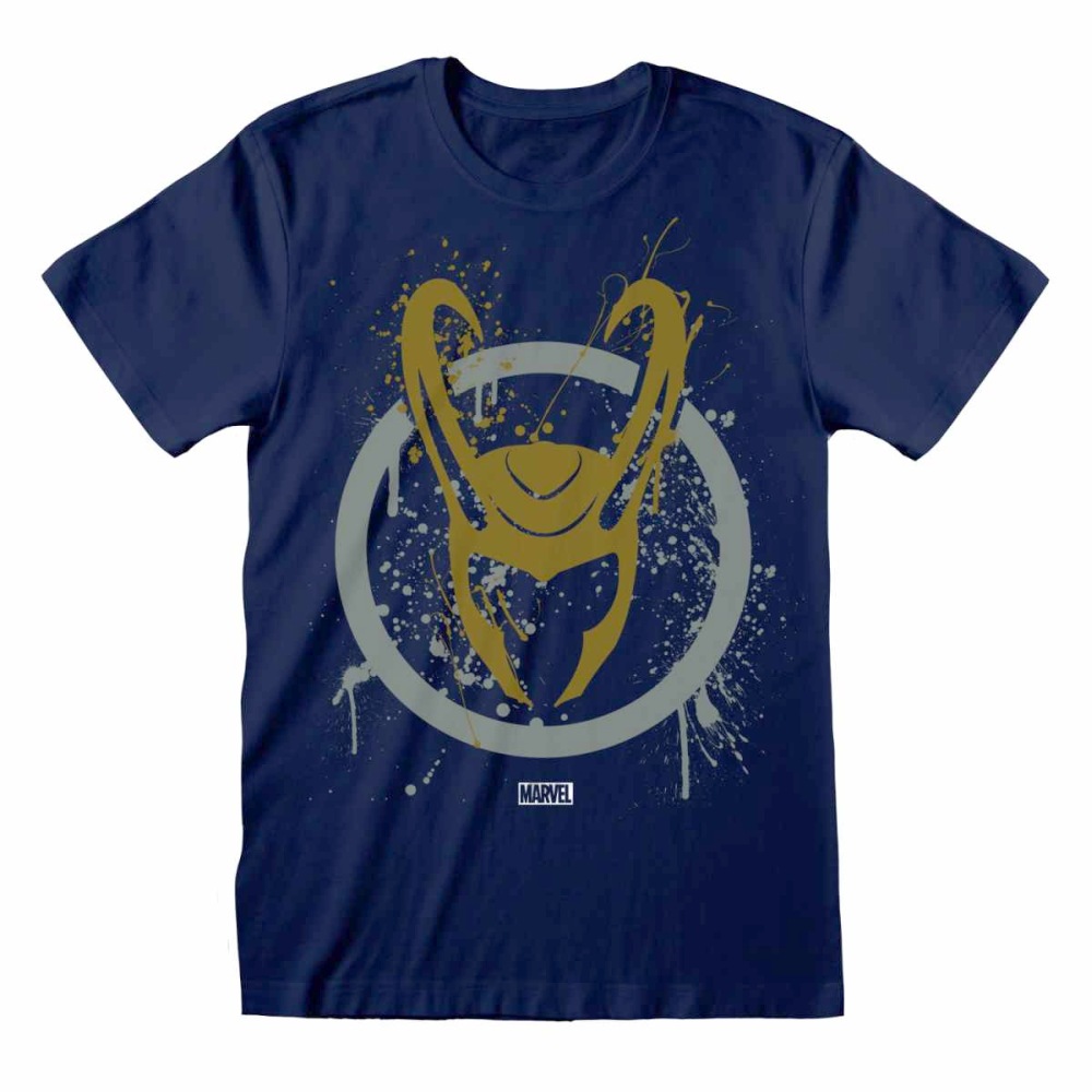 Marvel Loki - Season 2 - Splatter Logo T-shirt Homme - Bleu foncé
